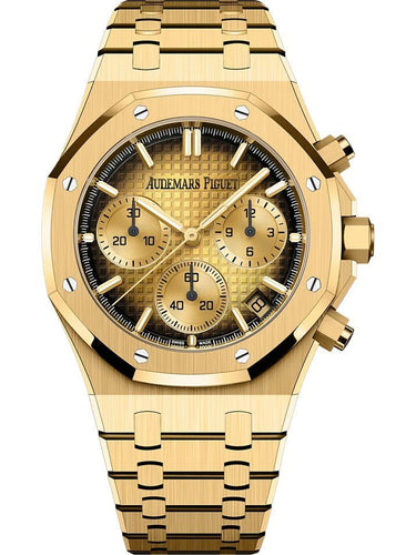 Audemars Piguet Royal Oak Chronograph Yellow Gold Smoked Champagne dial 26240BA.OO.1320BA.02 - WatchesOff5thWatch